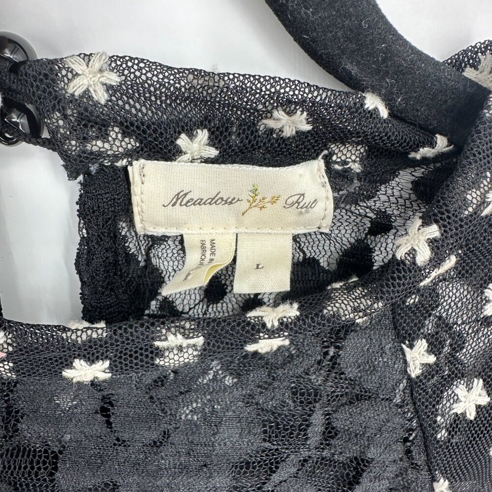Anthropologie Black and White Lace Blouse - Picture 6 of 9